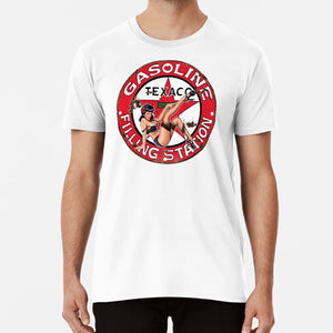 Texaco Retro Sign T Shirt Texaco Retro Sign Gulf Oil Gasoline Motor Vintage Grunge