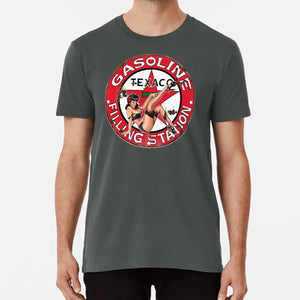 Texaco Retro Sign T Shirt Texaco Retro Sign Gulf Oil Gasoline Motor Vintage Grunge